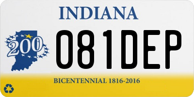 IN license plate 081DEP