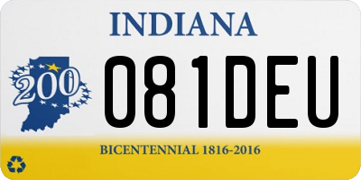 IN license plate 081DEU
