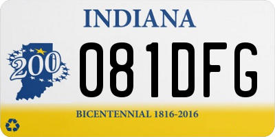 IN license plate 081DFG