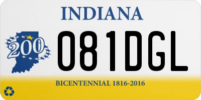 IN license plate 081DGL