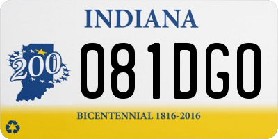 IN license plate 081DGO