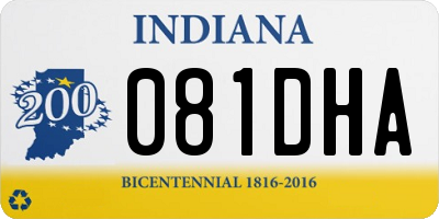 IN license plate 081DHA