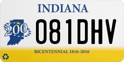 IN license plate 081DHV