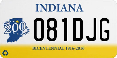 IN license plate 081DJG
