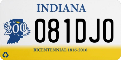 IN license plate 081DJO