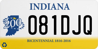 IN license plate 081DJQ