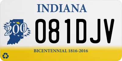 IN license plate 081DJV