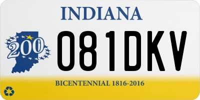 IN license plate 081DKV