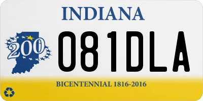 IN license plate 081DLA