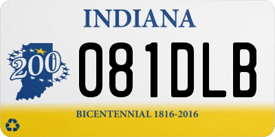 IN license plate 081DLB