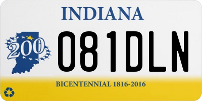 IN license plate 081DLN