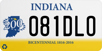 IN license plate 081DLO