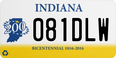 IN license plate 081DLW