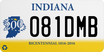IN license plate 081DMB