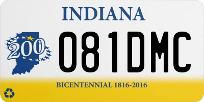 IN license plate 081DMC