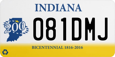 IN license plate 081DMJ