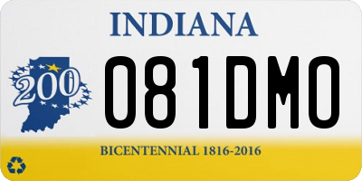IN license plate 081DMO