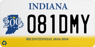 IN license plate 081DMY