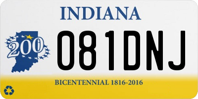 IN license plate 081DNJ