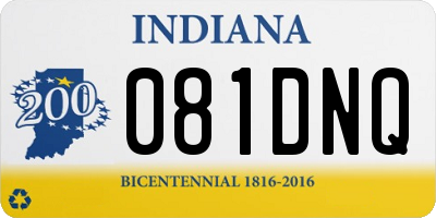IN license plate 081DNQ