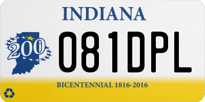 IN license plate 081DPL