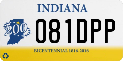 IN license plate 081DPP