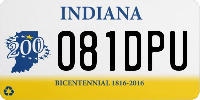 IN license plate 081DPU