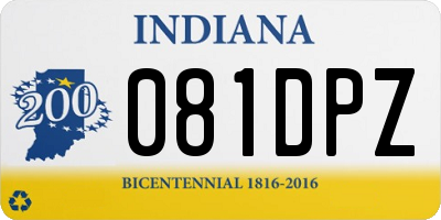 IN license plate 081DPZ