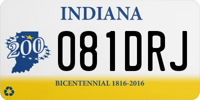 IN license plate 081DRJ