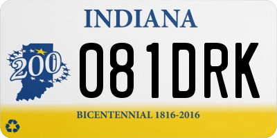 IN license plate 081DRK