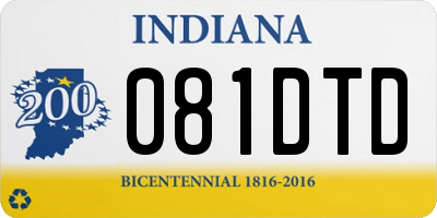 IN license plate 081DTD