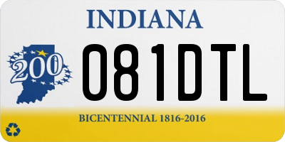 IN license plate 081DTL