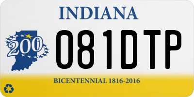 IN license plate 081DTP