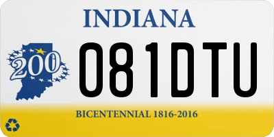 IN license plate 081DTU