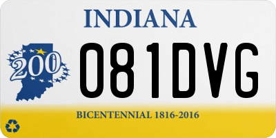 IN license plate 081DVG