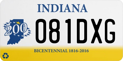 IN license plate 081DXG