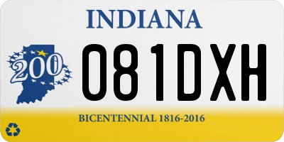 IN license plate 081DXH