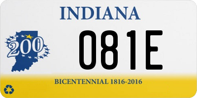 IN license plate 081E