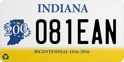IN license plate 081EAN
