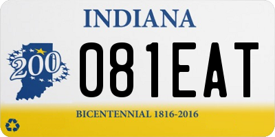 IN license plate 081EAT