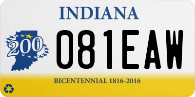 IN license plate 081EAW