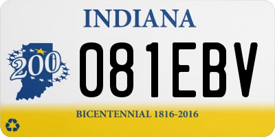 IN license plate 081EBV