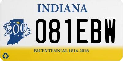 IN license plate 081EBW