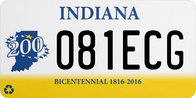 IN license plate 081ECG