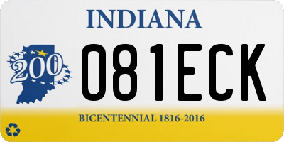 IN license plate 081ECK