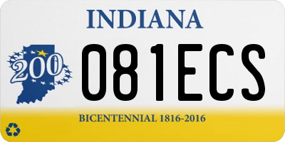 IN license plate 081ECS