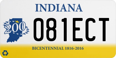 IN license plate 081ECT