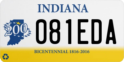 IN license plate 081EDA