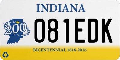 IN license plate 081EDK