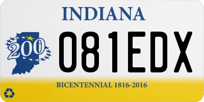 IN license plate 081EDX